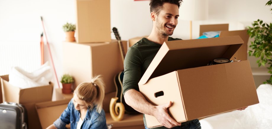 Couple moving house